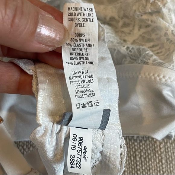 X: Aerie endless lace triangle bralette size L - Picture 5 of 5